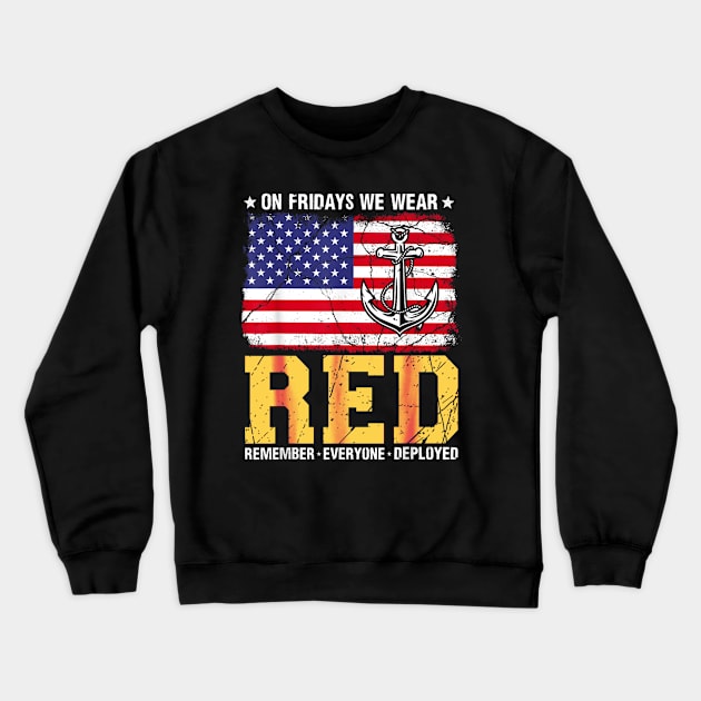 On friday we wear red Crewneck Sweatshirt by Dreamsbabe